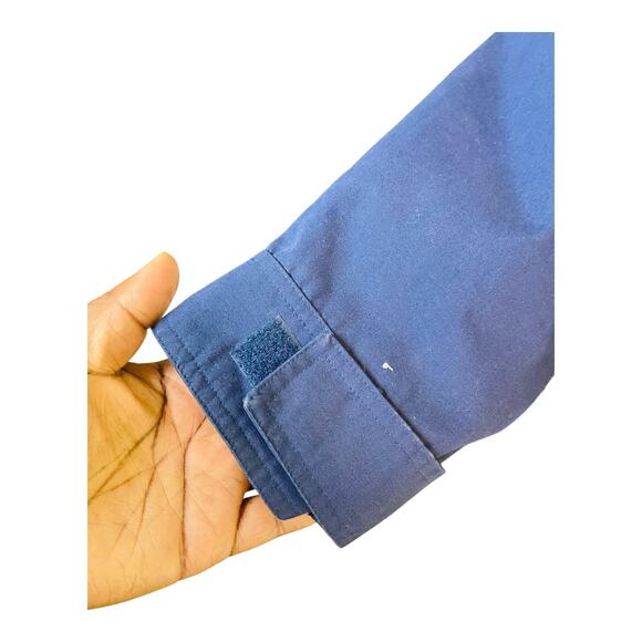 Cabin Creek Womens Hooded Zip Snap Coat Long Jacket Blue Plaid Lining 2X - Picture 4 of 11